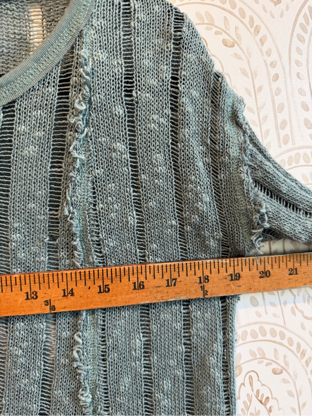 We the Free Cotton Blend Green Knit Long Sleeve Top - Small - Picture 6 of 8